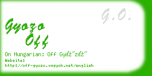 gyozo off business card